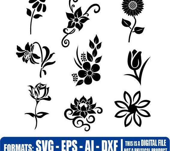Flowers bundle svg