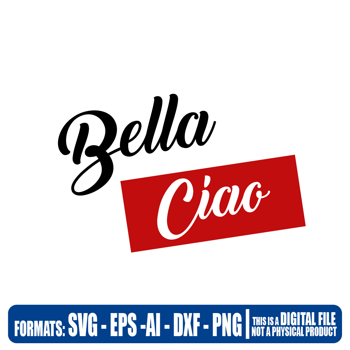 Bella ciao, La casa de papel - Multipurpose, svg, cut, dxf, eps, ai, cricut, silhouette, plotter, vinyl, decal, sticker, wall decor, tshirt