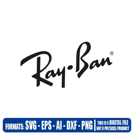 Rayban logo - Multipurpose, svg, cut, dxf, eps, ai, cricut, silhouette, plotter, vinyl, decal, sticker, wall decor, tshirt