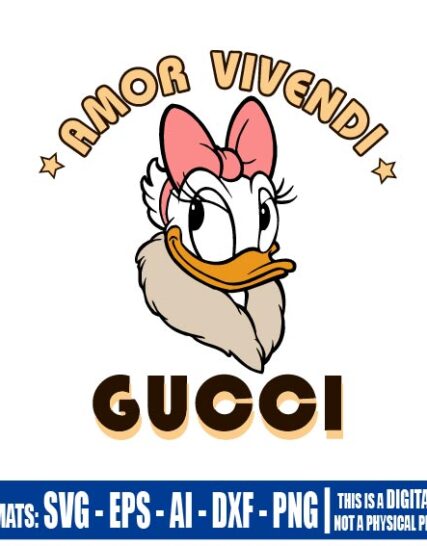 Daisy donald duck amor vivendi gucci, Multipurpose, svg, cut, dxf, eps, ai, cricut, silhouette, plotter, vinyl, decal, sticker, wall decor, tshirt, SVG and JPEG Files for the Cricut Cutting Machine