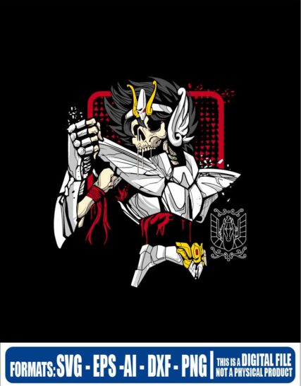 Knights of the Pegasus Zodiac, pegasus seiya, Dragon Shiryu, Saint Seiya, Ikki, Cartoon, Multipurpose, svg, cut, dxf, eps, ai, cricut, silhouette, plotter, vinyl, decal, sticker, wall decor, tshirt, Cricut Cutting Machine