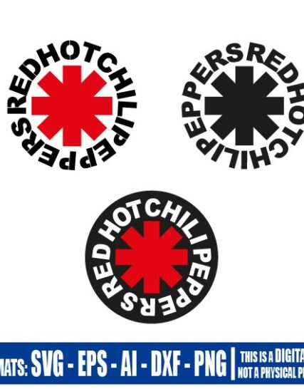 Red hot chili peppers, rock, Multipurpose, svg, cut, dxf, eps, ai, cricut, silhouette, plotter, vinyl, decal, sticker, wall decor, tshirt, SVG and JPEG Files for the Cricut Cutting Machine