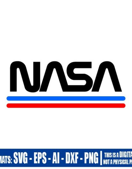 NASA 1, Multipurpose, svg, cut, dxf, eps, ai, cricut, silhouette, plotter, vinyl, decal, sticker, wall decor, tshirt, Band Logo SVG and JPEG Files for the Cricut Cutting Machine