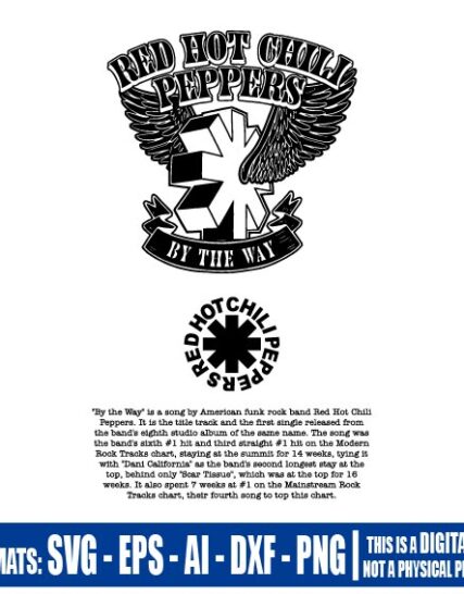 Red hot chili peppers, by the way, Multipurpose, svg, cut, dxf, eps, ai, cricut, silhouette, plotter, vinyl, decal, sticker, wall decor, tshirt, SVG and JPEG Files for the Cricut Cutting Machine
