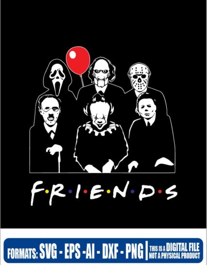 Friends killers, friends, killers, gruguer, jason, it, Multipurpose, svg, cut, dxf, eps, ai, cricut, silhouette, plotter, vinyl, decal, sticker, wall decor, tshirt, Cricut Cutting Machine