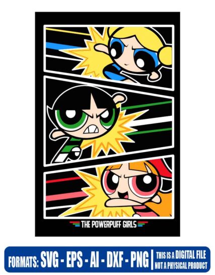 Powerpuff girls, Blossom, Bubbles, Buttercup, Multipurpose, svg, cut, dxf, eps, ai, cricut, silhouette, plotter, vinyl, decal, sticker, wall decor, tshirt, Cricut Cutting Machine