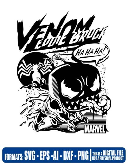 Venom eddie brock marvel, marvel, spiderman, Multipurpose, svg, cut, dxf, eps, ai, cricut, silhouette, plotter, vinyl, decal, sticker, wall decor, tshirt, Cricut Cutting Machine