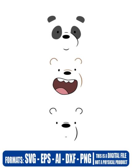 We bare bears, Multipurpose, svg, cut, dxf, eps, ai, cricut, silhouette, plotter, vinyl, decal, sticker, wall decor, tshirt, Cricut Cutting Machine