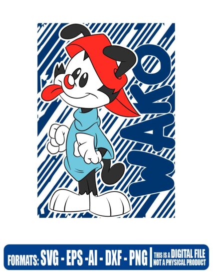 Wako animaniacs, animaniacs, looney toon, cricut, eps, svg, pdf, png, file cut, t-shirt, file art, Multipurpose, svg, cut, dxf, eps, ai, cricut, silhouette, plotter, vinyl, decal, sticker, wall decor, tshirt, Cricut Cutting Machine