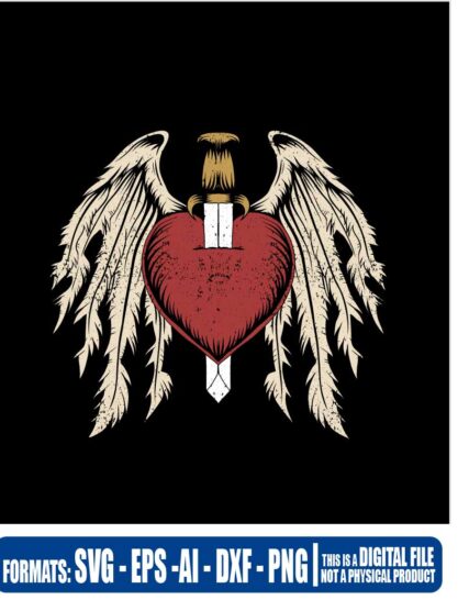 heart with wins, love, Multipurpose, svg, cut, dxf, eps, ai, cricut, silhouette, plotter, vinyl, decal, sticker, wall decor, tshirt, Cricut Cutting Machine, chucky 2021