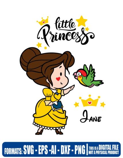 Little princess Jane, disney, cricut, eps, svg, pdf, png, file cut, t-shirt, file art, Multipurpose, svg, cut, dxf, eps, ai, cricut, silhouette, plotter, vinyl, decal, sticker, wall decor, tshirt, Cricut Cutting Machine