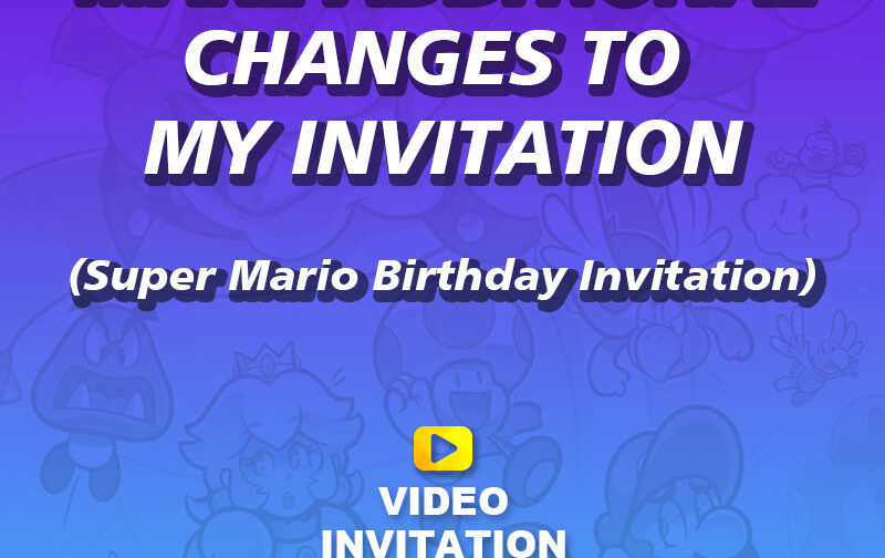 Make additional changes (Super Mario Birthday Invitation)
