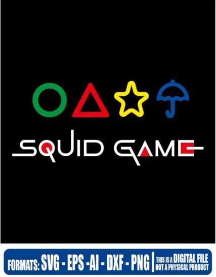 Squid game symbols, squid game,  squid game, squid game 456, 456, netflix, cricut, eps, svg, pdf, png, file cut, t-shirt, file art, Multipurpose, svg, cut, dxf, eps, ai, cricut, silhouette, plotter, vinyl, decal, sticker, wall decor, tshirt, Cricut Cutting Machine
