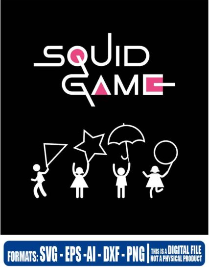 Squid game silhouettes, squid game, squid game 456, 456, netflix, cricut, eps, svg, pdf, png, file cut, t-shirt, file art, Multipurpose, svg, cut, dxf, eps, ai, cricut, silhouette, plotter, vinyl, decal, sticker, wall decor, tshirt, Cricut Cutting Machine