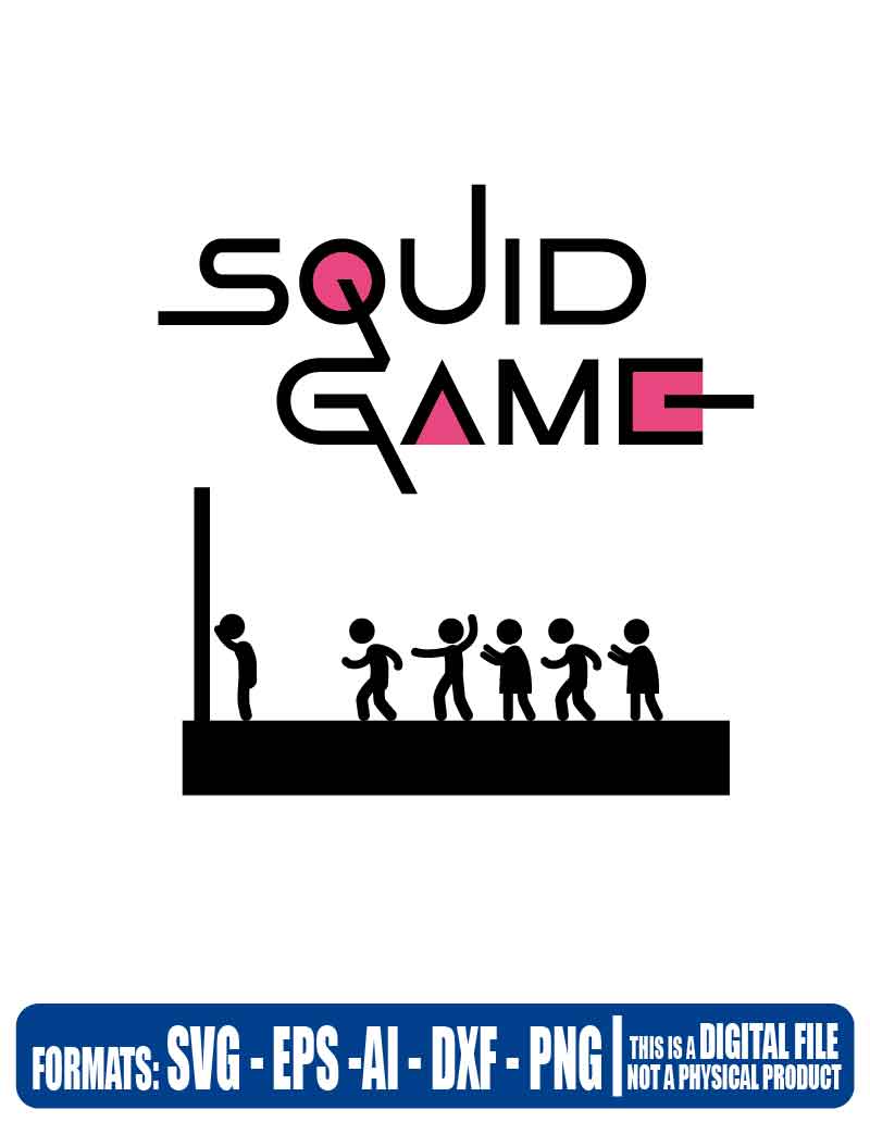 Squid game silhouettes playing, squid game, squid game 456, 456, netflix, cricut, eps, svg, pdf, png, file cut, t-shirt, file art, Multipurpose, svg, cut, dxf, eps, ai, cricut, silhouette, plotter, vinyl, decal, sticker, wall decor, tshirt, Cricut Cutting Machine