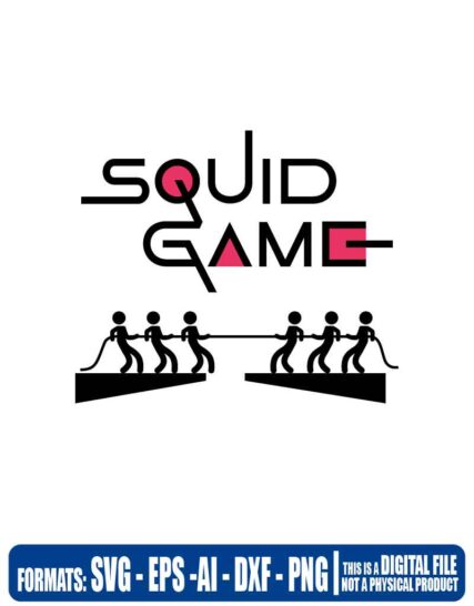Squid game silhouettes pushing, squid game, squid game 456, 456, netflix, cricut, eps, svg, pdf, png, file cut, t-shirt, file art, Multipurpose, svg, cut, dxf, eps, ai, cricut, silhouette, plotter, vinyl, decal, sticker, wall decor, tshirt, Cricut Cutting Machine