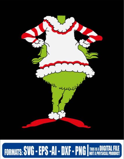 Grinch body christmas, cricut, eps, svg, pdf, png, file cut, t-shirt, file art, Multipurpose, svg, cut, dxf, eps, ai, cricut, silhouette, plotter, vinyl, christmas, the grinch, grinch, decal, sticker, wall decor, tshirt, Cricut Cutting Machine