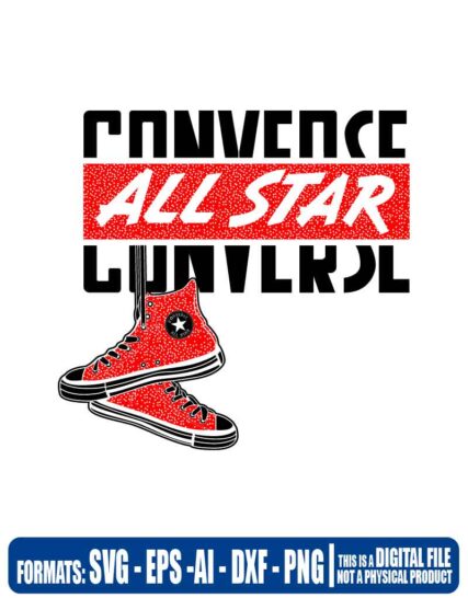 Converse all star, converse, sport, cricut, eps, svg, pdf, png, file cut, t-shirt, file art, Multipurpose, svg, cut, dxf, eps, ai, cricut, silhouette, plotter, vinyl, decal, sport, sticker, wall decor, tshirt, Cricut Cutting Machine