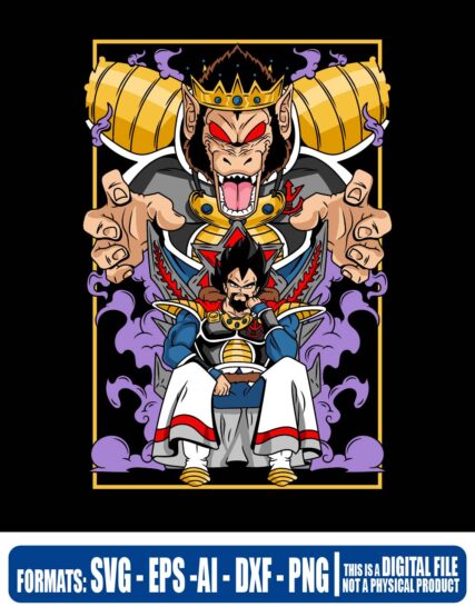 Dragonball vegeta father, goku, cricut, eps, svg, pdf, png, file cut, t-shirt, file art, Multipurpose, svg, cut, dxf, eps, ai, cricut, silhouette, plotter, vinyl, decal, sticker, wall decor, tshirt, Cricut Cutting Machine