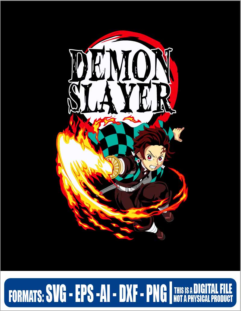 Demon slayer tanjiro, Kimetsu no Yaiba, svg, cricut, eps, svg, pdf, png, file cut, t-shirt, file art, Multipurpose, svg, cut, dxf, eps, ai, cricut, silhouette, plotter, vinyl, decal, sticker, wall decor, tshirt, Cricut Cutting Machine, Scalable Vector Graphics