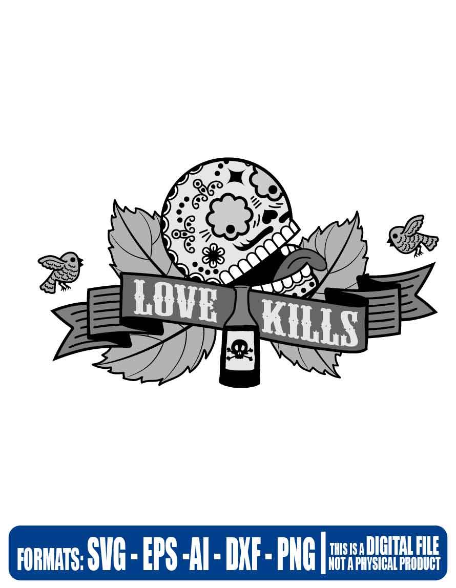 Valentine day love kills 2, love, valentine day, cricut, eps, svg, pdf, png, file cut, t-shirt, file art, Multipurpose, svg, cut, dxf, eps, ai, cricut, 14 de febrerosilhouette, plotter, vinyl, decal, sticker, wall decor, tshirt, Cricut Cutting Machine, pareja, san valentin, amor $2.00