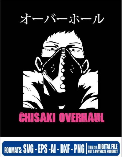 My hero academy chisaki overhaul, anime, svg, cricut, eps, svg, pdf, png, file cut, t-shirt, file art, Multipurpose, svg, cut, dxf, eps, ai, cricut, 14 de febrerosilhouette, plotter, vinyl, decal, sticker, wall decor, tshirt, Cricut Cutting Machine, Scalable Vector Graphics