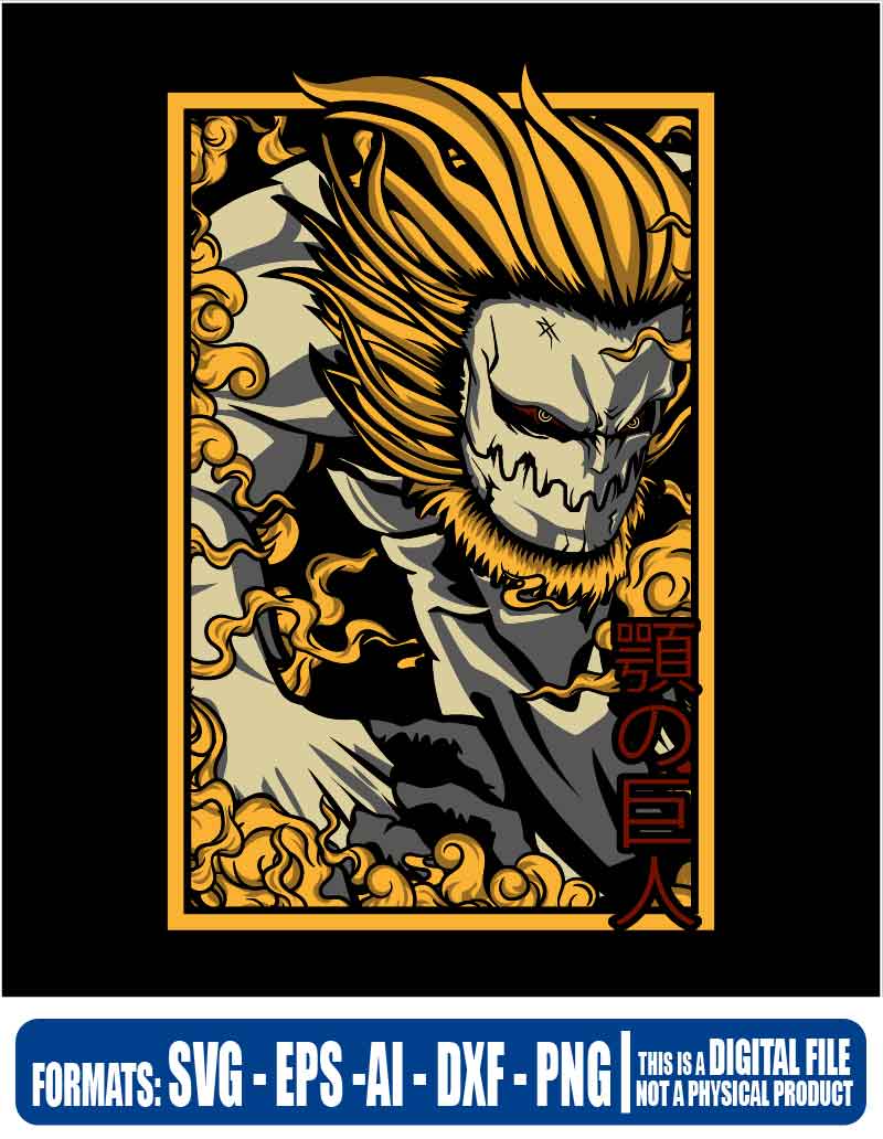Ataque de titanes Galliard mandibula, anime, Attack on titan, svg, cricut, eps, svg, pdf, png, file cut, t-shirt, file art, Multipurpose, svg, cut, dxf, eps, ai, cricut, silhouette, plotter, vinyl, decal, sticker, wall decor, tshirt, Cricut Cutting Machine, Scalable Vector Graphics