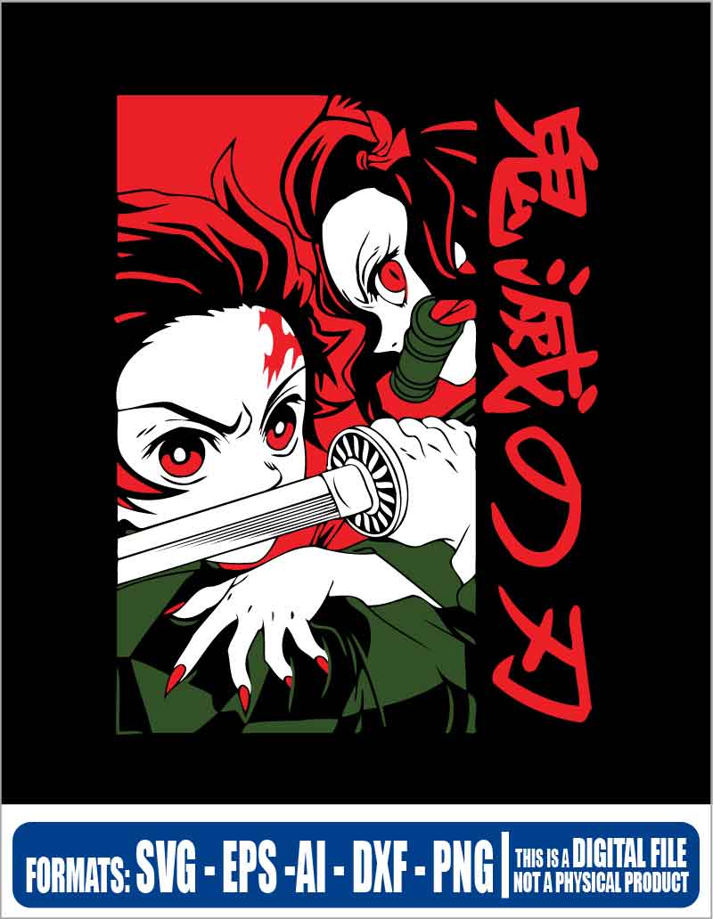 Demon slayer kimetsu no yaiba tanjiro nezuko tanjiro faces, anime, svg, cricut, eps, svg, pdf, png, file cut, t-shirt, file art, Multipurpose, svg, cut, dxf, eps, ai, cricut, silhouette, plotter, vinyl, decal, sticker, wall decor, tshirt, Cricut Cutting Machine, Scalable Vector Graphics