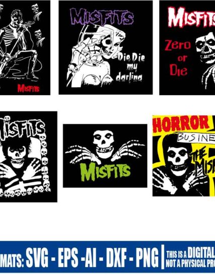 Misfits pack 3, music, rock, heavy metal, post punk, misfits, Misfits pack 3, music, rock, heavy metal, post punk, misfits, Multipurpose, svg, dxf, eps, ai, cricut, silhouette, plotter, vinyl, decal, sticker, wall decor, tshirt
