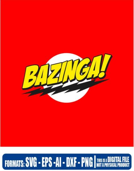 The big bang theory bazinga, sheldon, svg, cricut, eps, svg, pdf, png, file cut, t-shirt, file art, Multipurpose, svg, cut, dxf, eps, ai, cricut, silhouette, plotter, vinyl, decal, sticker, wall decor, tshirt, Cricut Cutting Machine, Scalable Vector Graphics