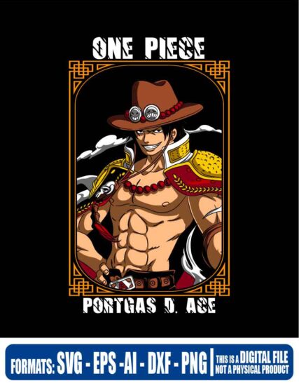 One piece portgas d age, svg, cricut, eps, svg, pdf, png, file cut, t-shirt, file art, Multipurpose, svg, cut, dxf, eps, ai, cricut, silhouette, plotter, vinyl, decal, sticker, wall decor, tshirt, Cricut Cutting Machine, Scalable Vector Graphics