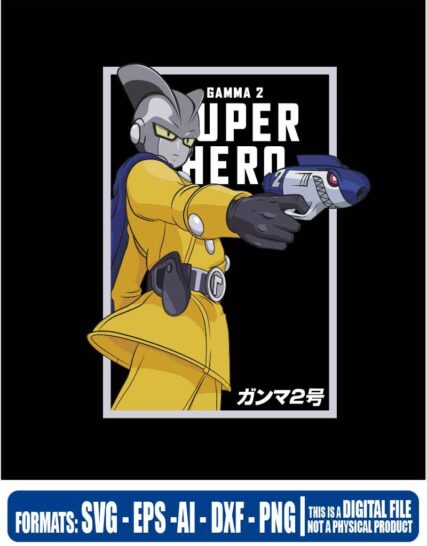Dragon Ball gamma 2 super hero, goku, svg, cricut, eps, svg, pdf, png, file cut, t-shirt, file art, Multipurpose, svg, cut, dxf, eps, ai, cricut, silhouette, plotter, vinyl, decal, sticker, wall decor, tshirt, Cricut Cutting Machine, Scalable Vector Graphics