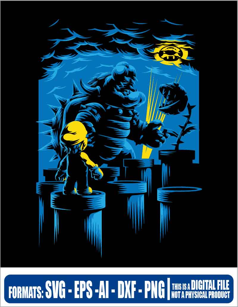 Super mario bros fight, svg, cricut, eps, svg, pdf, png, file cut, t-shirt, file art, Multipurpose, svg, cut, dxf, eps, ai, cricut, silhouette, plotter, vinyl, decal, sticker, wall decor, tshirt, Cricut Cutting Machine, Scalable Vector Graphics