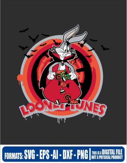 Halloween looney tunnes bugs bunny, svg, cricut, eps, svg, pdf, png, file cut, t-shirt, file art, Multipurpose, svg, cut, dxf, eps, ai, cricut, silhouette, plotter, vinyl, decal, sticker, wall decor, tshirt, Cricut Cutting Machine, Scalable Vector Graphics