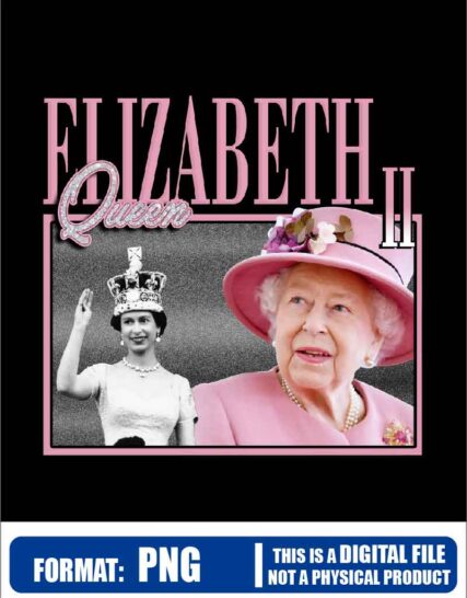 Queen Elizabeth II pink, PNG, High Resolution, PNG, clip art, sublimation, instant download, High Resolution, printable, t-shirt shirt file art, print art, Scalable Graphics
