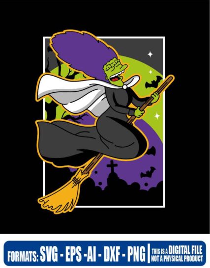 The simpson Halloween marge witch, The simpsons Halloween, marge witch, svg, cricut, eps, svg, pdf, png, file cut, t-shirt, file art, Multipurpose, svg, cut, dxf, eps, ai, cricut, silhouette, plotter, vinyl, decal, sticker, wall decor, tshirt, Cricut Cutting Machine, Scalable Vector Graphics