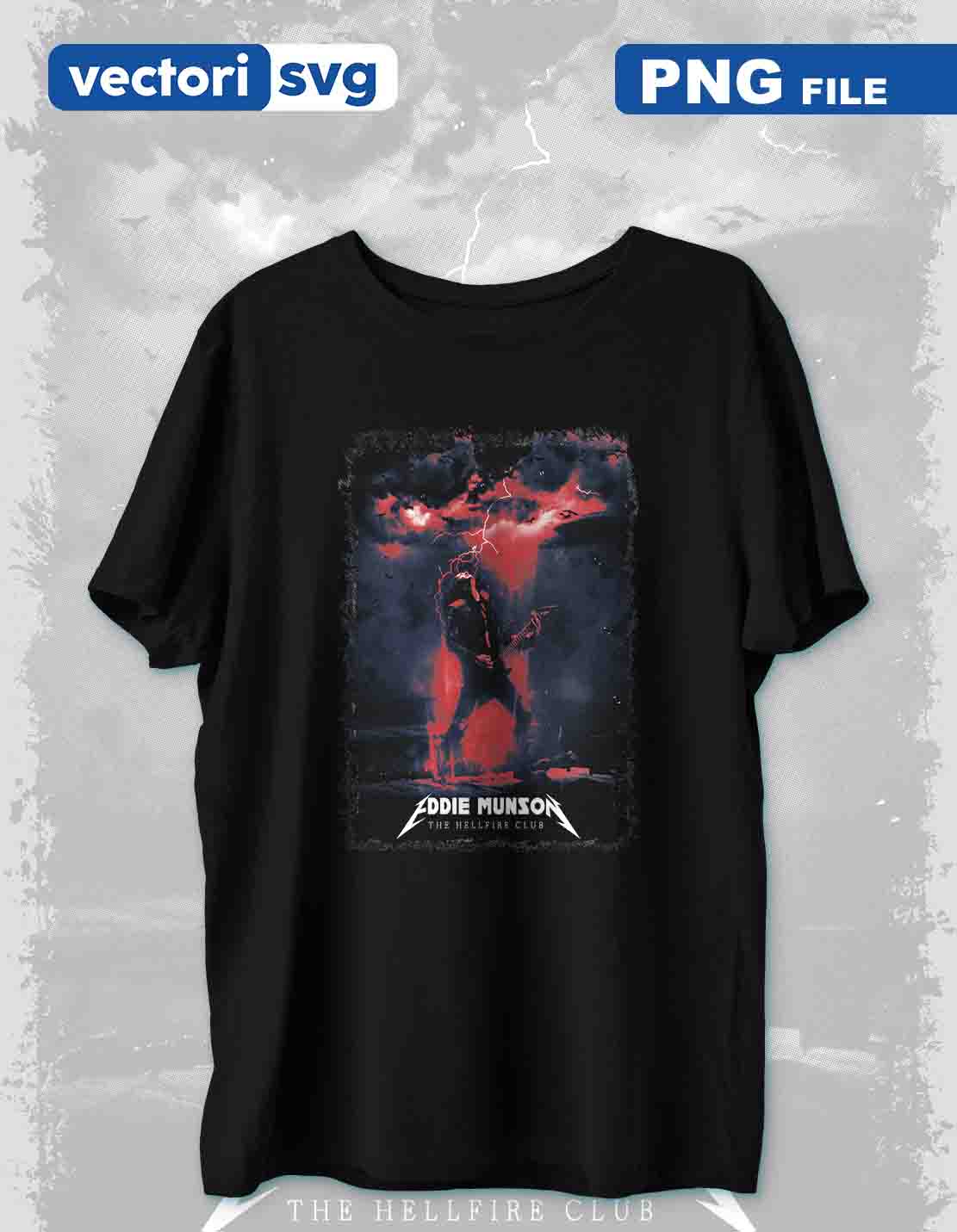 Stranger things eddie munzon the hellfire club editable, PNG, High Resolution, PNG, clip art, sublimation, instant download, High Resolution, printable, t-shirt shirt file art, print art, Scalable Graphics