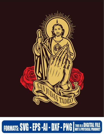 San judas Tadeo, santo, santito, dia de los muertos, svg, cricut, eps, svg, pdf, png, file cut, t-shirt, file art, Multipurpose, svg, cut, dxf, eps, ai, cricut, silhouette, plotter, vinyl, decal, sticker, wall decor, tshirt, Cricut Cutting Machine, Scalable Vector Graphics