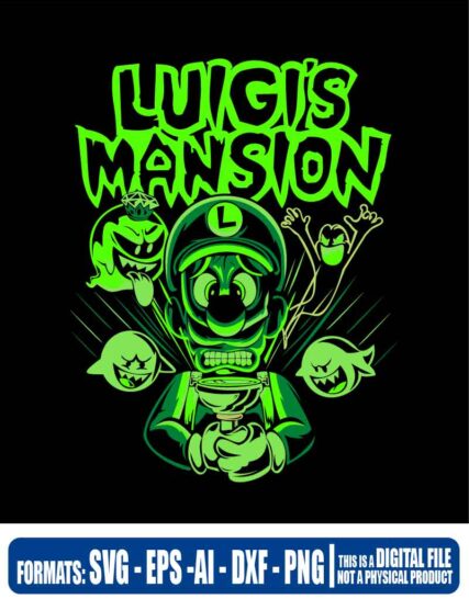 Super mario bros luigis mansion ghost, svg, cricut, eps, svg, pdf, png, file cut, t-shirt, file art, Multipurpose, svg, cut, dxf, eps, ai, cricut, silhouette, plotter, vinyl, decal, sticker, wall decor, tshirt, Cricut Cutting Machine, Scalable Vector Graphics