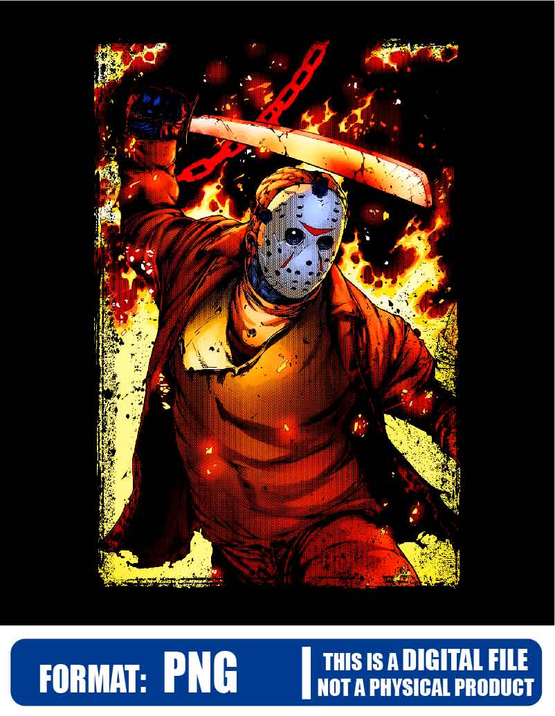 Halloween Jason Voorhees, PNG, High Resolution, clip art, sublimation, instant download, High Resolution, printable, t-shirt shirt file art, print art, Scalable Graphics
