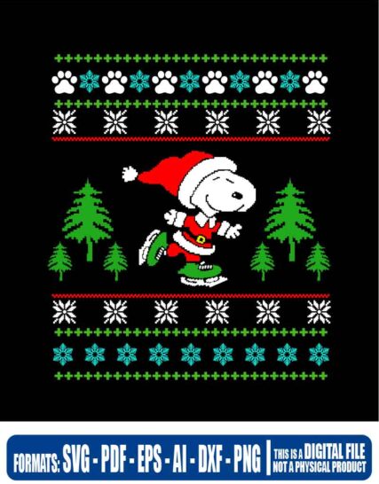 Merry christmas snoopy ugly sweater, navidad, chompa fea snoopy, svg, cricut, eps, svg, pdf, png, file cut, t-shirt, file art, Multipurpose, svg, cut, dxf, eps, ai, cricut, silhouette, plotter, vinyl, decal, sticker, wall decor, tshirt, Cricut Cutting Machine, Scalable Vector Graphics
