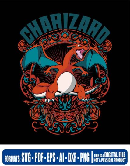 Pokemon charizard final, svg, cricut, eps, svg, pdf, png, file cut, t-shirt, file art, Multipurpose, svg, cut, dxf, eps, ai, cricut, silhouette, plotter, vinyl, decal, sticker, wall decor, tshirt, Cricut Cutting Machine, Scalable Vector Graphics