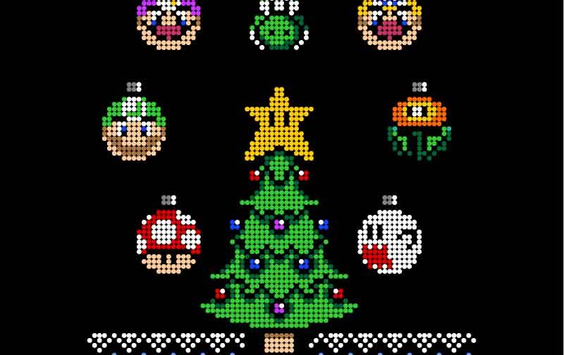 Ugly christmas sweater mario bros tree, svg, cricut, eps, svg, pdf, png, file cut, t-shirt, file art, Multipurpose, svg, cut, dxf, eps, ai, cricut, silhouette, plotter, vinyl, decal, sticker, wall decor, tshirt, Cricut Cutting Machine, Scalable Vector Graphics