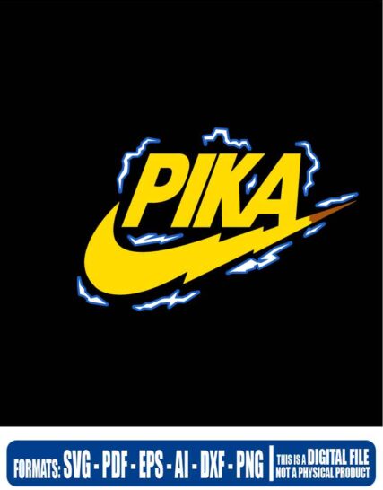 Nike pikachu pika, pokemon, svg, cricut, eps, svg, pdf, png, file cut, t-shirt, file art, Multipurpose, svg, cut, dxf, eps, ai, cricut, silhouette, plotter, vinyl, decal, sticker, wall decor, tshirt, Cricut Cutting Machine, Scalable Vector Graphics